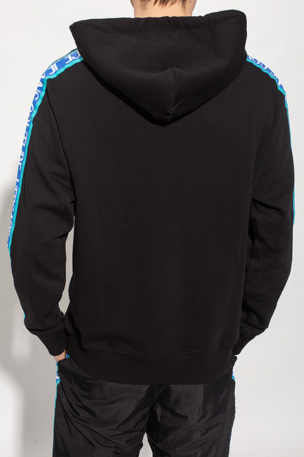 パーカー・フーディ VERSACE JEANS Black cotton sweatshirt (74GAIG07CF05G 899) versace-jeans-couture-versace-